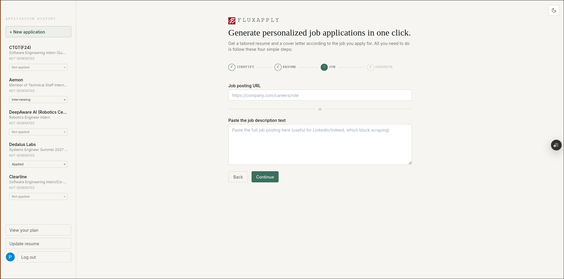 FluxApply Screenshot